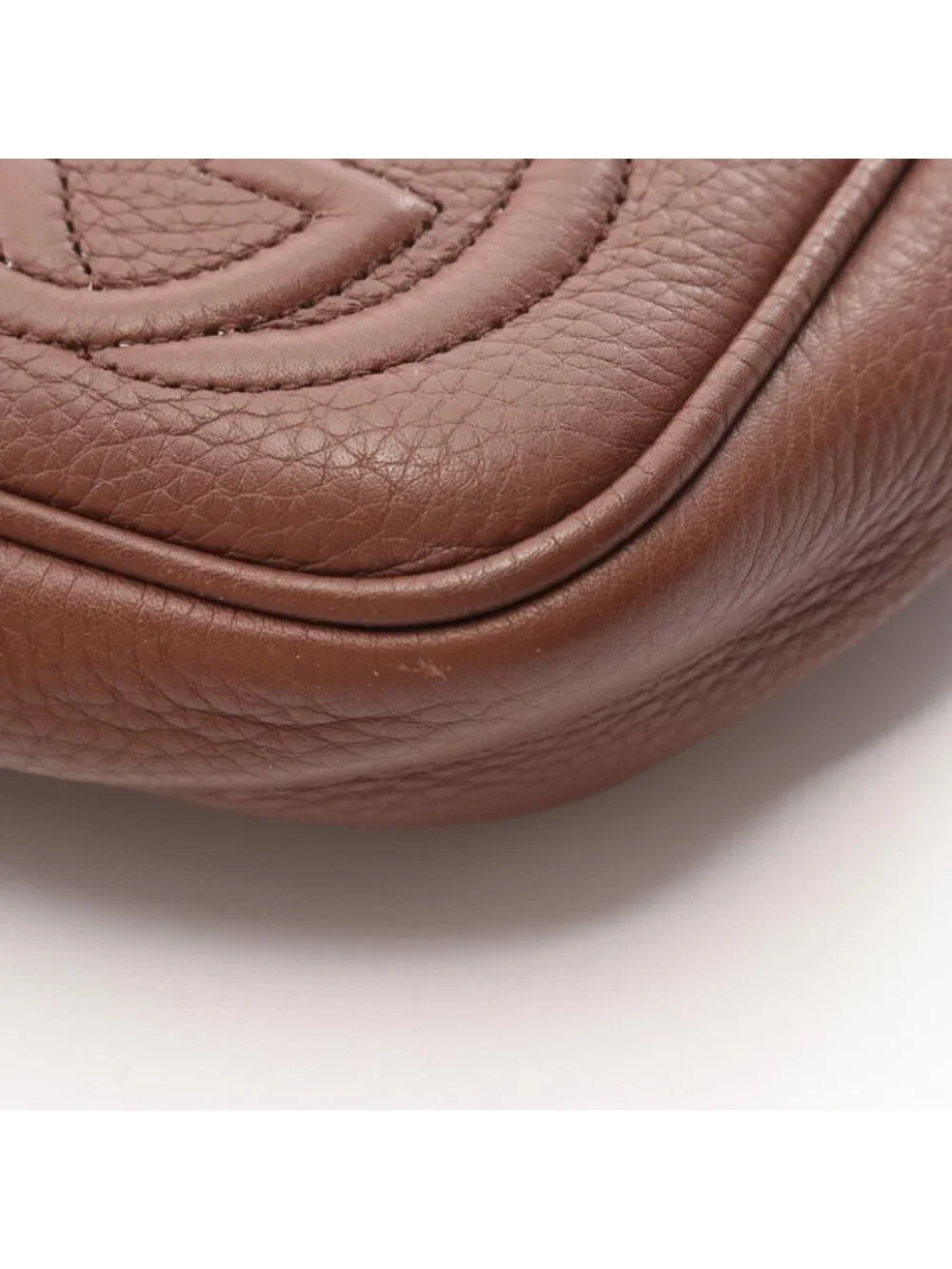 Gucci Briefcase Interlocking 2-Way Brown Leather